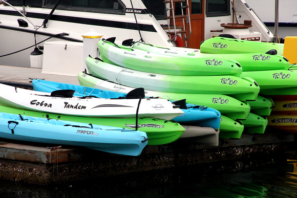Kayaks at Oxnard Harbor,CA
