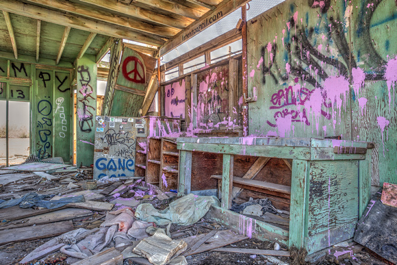 Abandoned building at Bombay Beach
